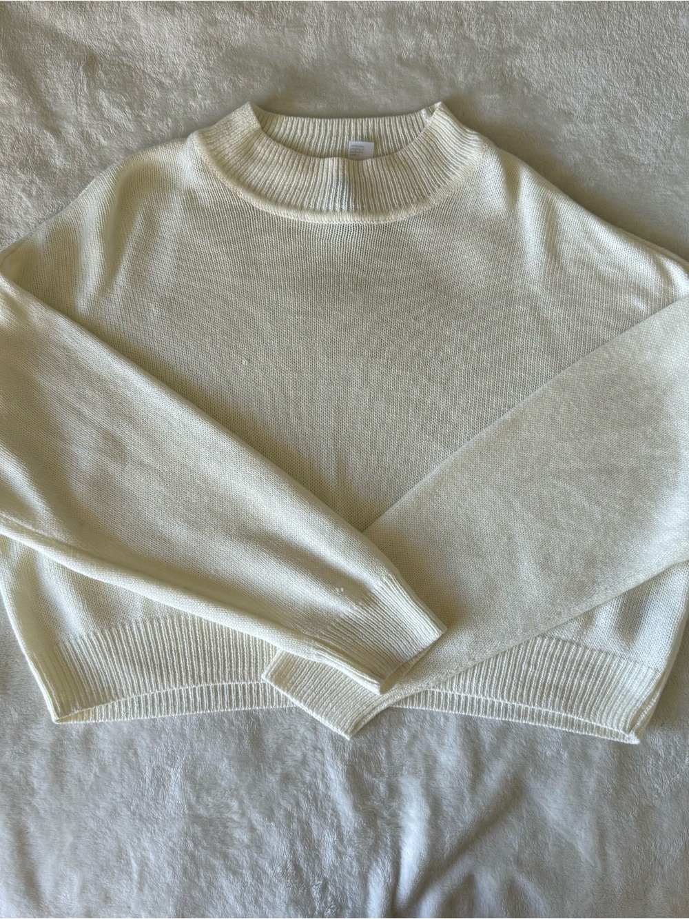 H&M Cream Mock Neck Sweater